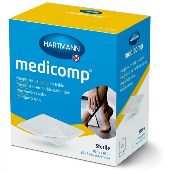 Medicomp Gasa Esteril 10cm X 10 Cm 25x2 Uds Hart